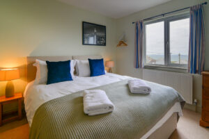 Twin bedroom with sea views at Coronado can be made as a superking if requested