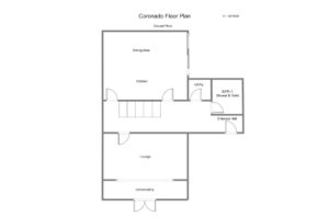 Coronado floor plan of the ground floor