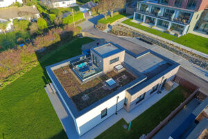 Aerial view of The Look Out showing the first floor balcony and study room