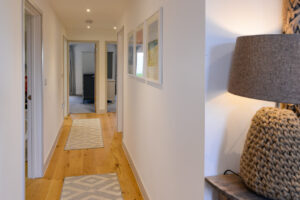 Ground floor hallway leading to the bedrooms at Morwynsow