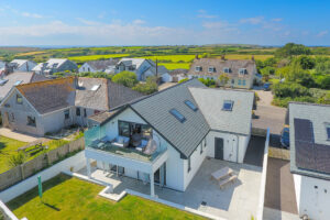 Ariel view of the rear exterior at Morwynsow