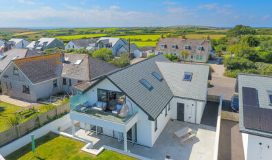 Ariel view of the rear exterior at Morwynsow