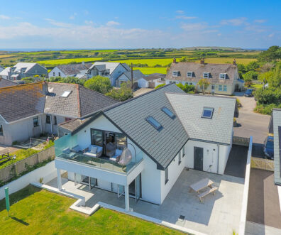 Ariel view of the rear exterior at Morwynsow