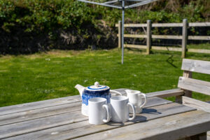 The outside dining table at Tremblaze