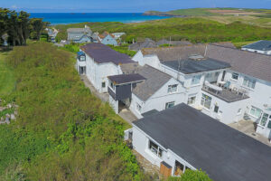 Aerial view over No 8 Sandhills and adjacent apartments