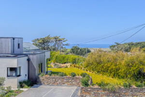 View towards the sea and Quies rocks in the distance from No 2 Treglos