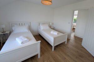 Twin bedroom at the front of the house in Whitehaven