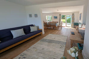 Airy open plan dining and lounge area at Whitehaven