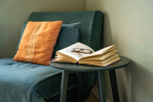 Seating in ground floor bedroom 2 at Iona