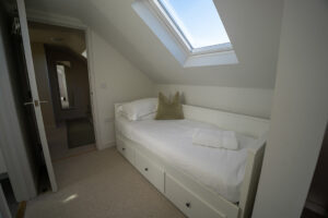 Ensuite bedroom 1 at Iona featuring an optional day bed which is made up only if requested
