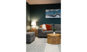 The living area at Iona