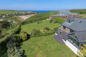 Aerial view of Iona and the beach at Porthcothan
