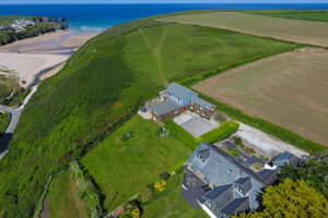 Aerial view of Iona and the beach at Porthcothan